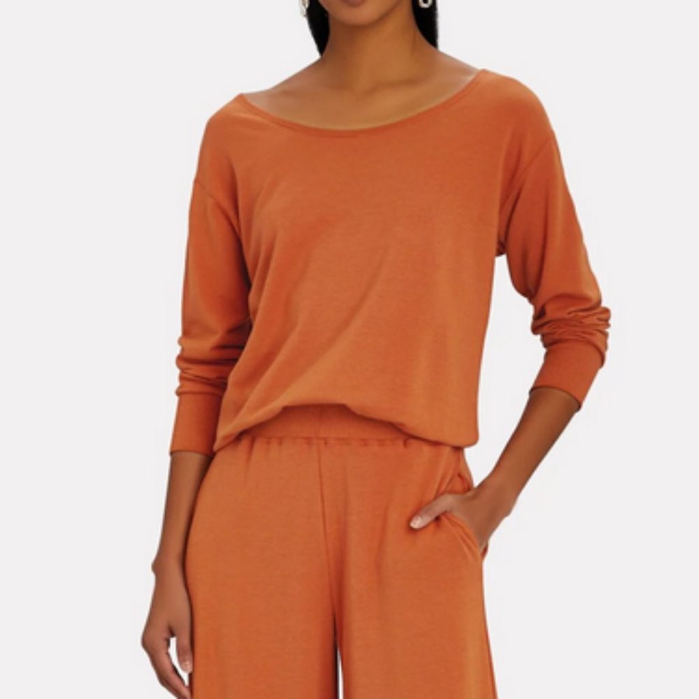 L'Agence Kimora Boat Neck Sweatshirt Orange P / XS